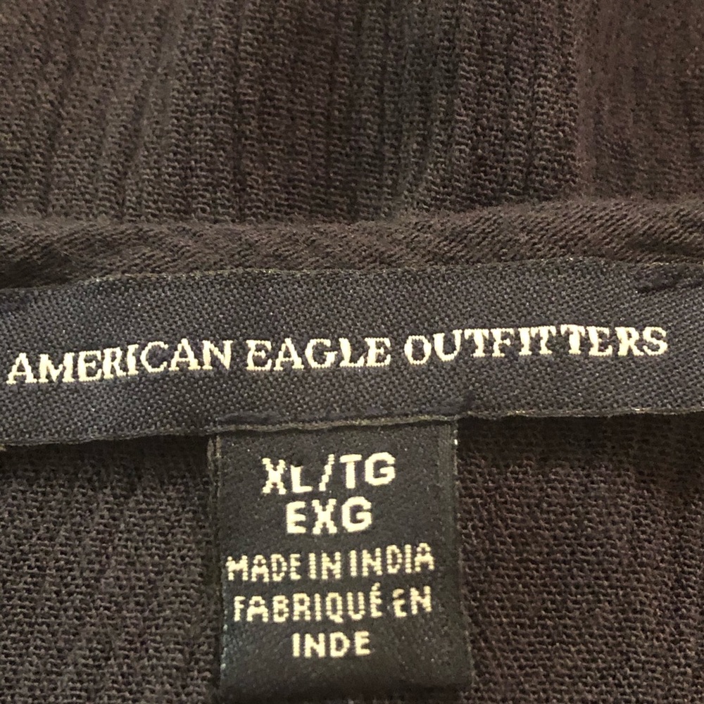 American Eagle Outfitters Gray Lace Up Peplum Tank - Picture 7 of 8